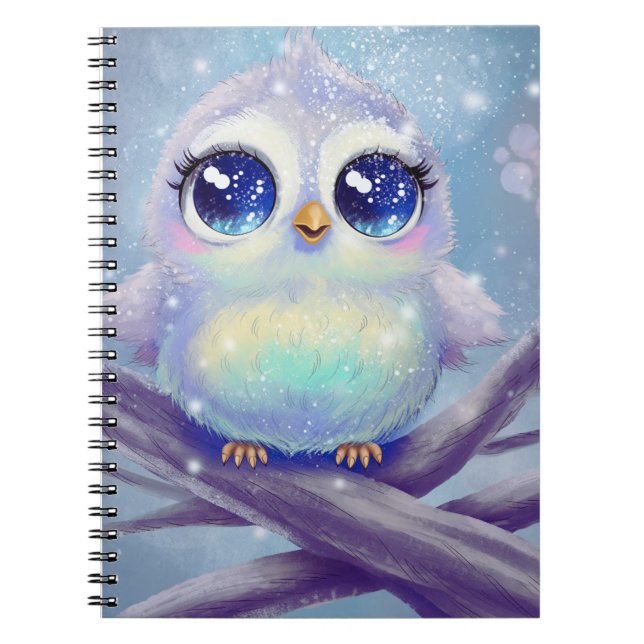 Cute Owl Notebook Notizblock (Vorderseite)