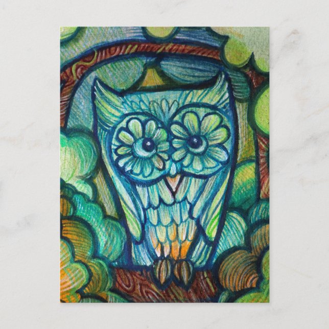 Cute Owl                                           Postkarte (Vorderseite)