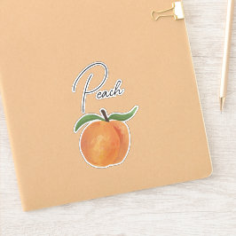 Cute Painted Peach Fruit Illustration  Aufkleber