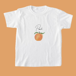 Cute Painted Peach Fruit Illustration  T-Shirt
