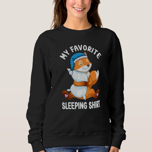 Cute Pajama for Women  Nigh Sleeping Fox  3 Sweatshirt (Vorderseite)