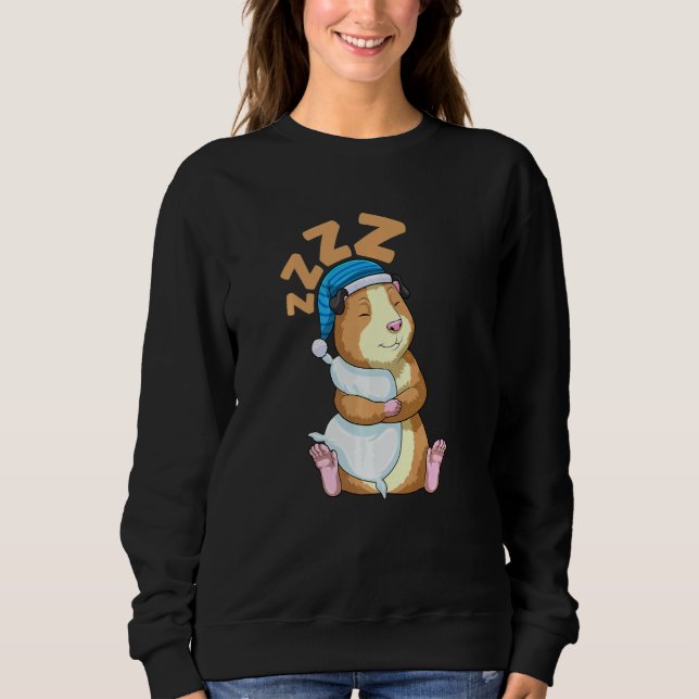 Cute Pajama for Women  Nigh Sleeping Guinea Pig  2 Sweatshirt (Vorderseite)