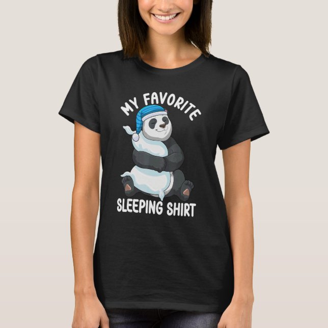 Cute Pajama for Women  Nigh Sleeping Panda 2 T-Shirt (Vorderseite)