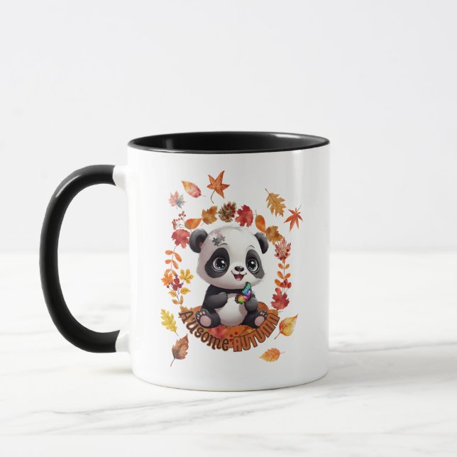 Cute Panda “Ausome Autumn” – Fall Autism Awerness Tasse (Links)