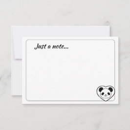 Cute Panda Bear Cartoon Custom Just a Note Mitteilungskarte