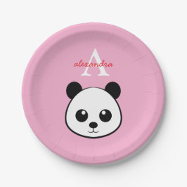 Cute Panda Bear Paper Plates – Personalized Pappteller