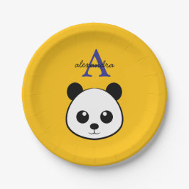 Cute Panda Bear Paper Plates – Personalized Pappteller
