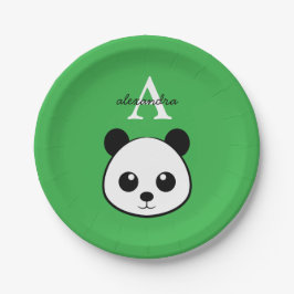 Cute Panda Bear Paper Plates – Personalized Pappteller