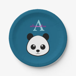 Cute Panda Bear Paper Plates – Personalized Pappteller
