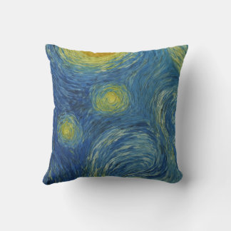 Cute Panda Bear - Van Gogh Style - Starry Night Kissen