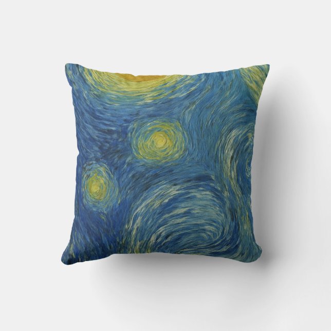 Cute Panda Bear - Van Gogh Style - Starry Night  Kissen (Rückseite)