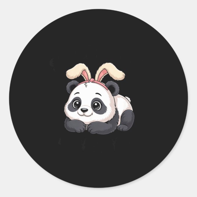Cute Panda Bunny Some Bunny Loves You  Runder Aufkleber (Vorderseite)