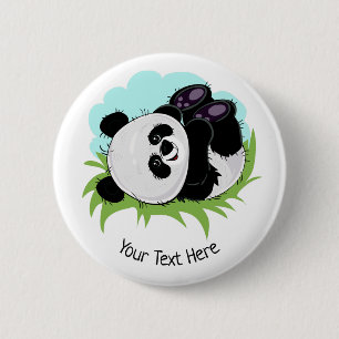 Cute Panda custom text button