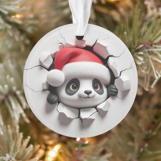 Cute Panda Double-Sided Holiday Ornament (Baum)