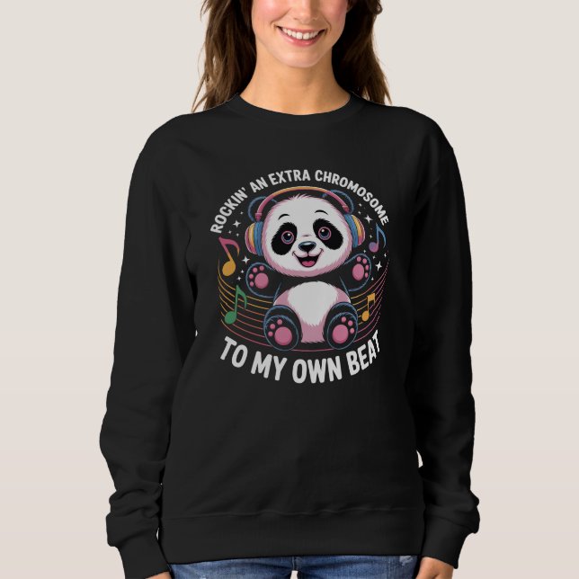 Cute Panda Funny Quotes Sweatshirt (Vorderseite)