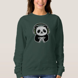 Cute Panda Gamer - Kawaii Gaming Panda with Headse Sweatshirt