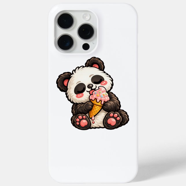 Cute Panda Ice Cream Case-Mate iPhone Hülle (Rückseite)
