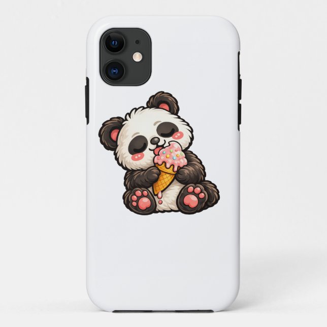 Cute Panda Ice Cream Case-Mate iPhone Hülle (Rückseite)
