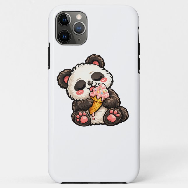 Cute Panda Ice Cream Case-Mate iPhone Hülle (Rückseite)