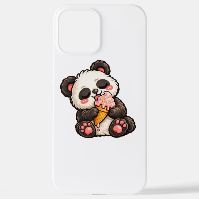 Cute Panda Ice Cream iPhone Hülle (Rückseite)