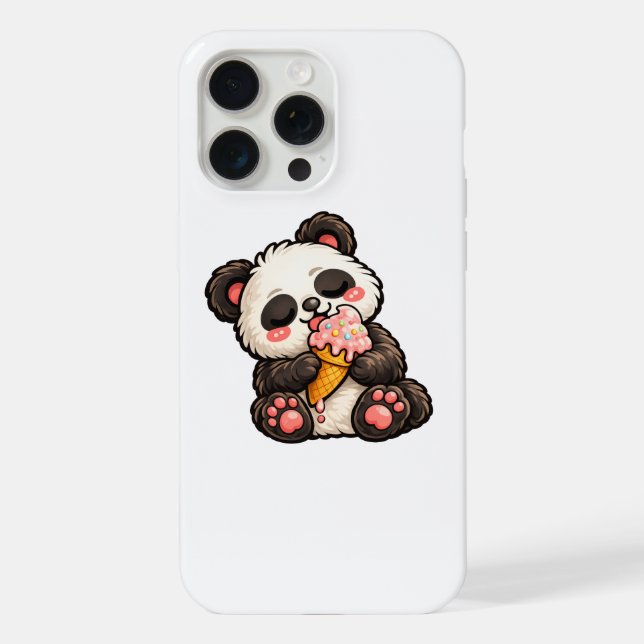 Cute Panda Ice Cream iPhone Hülle (Rückseite)