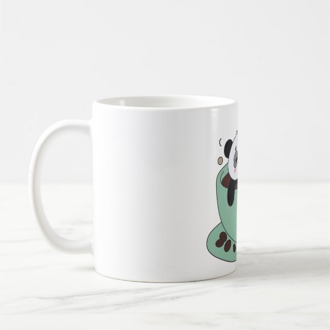 Cute Panda In Coffee Cup Coffee Lover Gift Kaffeetasse (Links)