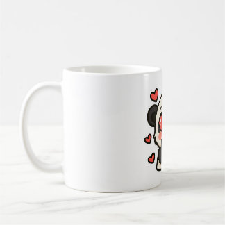 Cute Panda Love Mug – Kawaii Heart Eyes design Kaffeetasse