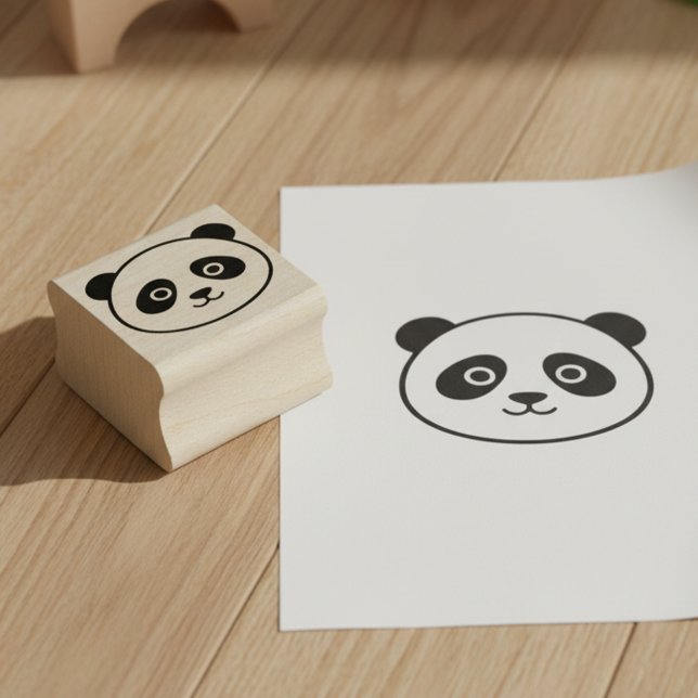 Cute Panda Mini Stamp Gummistempel (Cute panda mini stamp.)