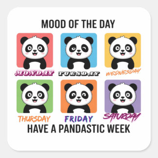Cute Panda Mood of the Day Stickers