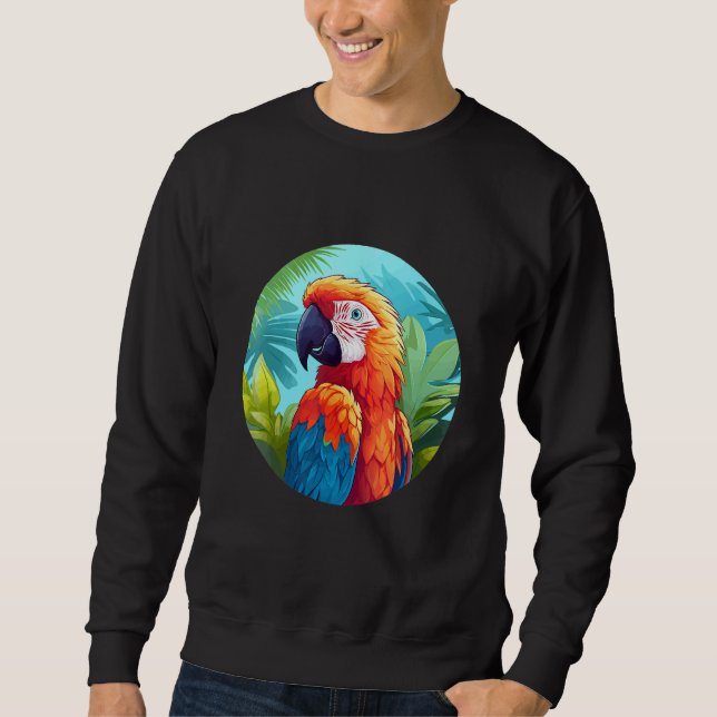 Cute Parrot Bird Parrot Motif Birds Parrot 1 Sweatshirt (Vorderseite)