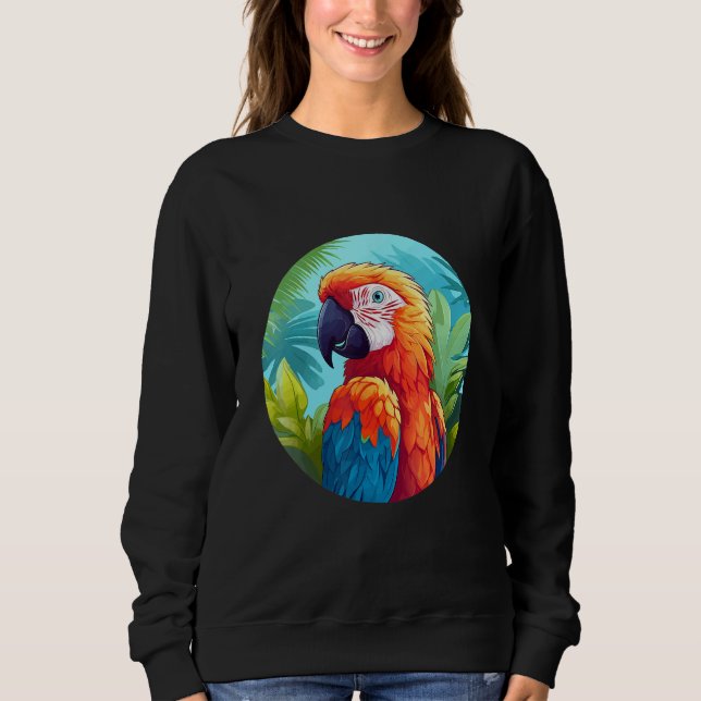 Cute Parrot Bird Parrot Motif Birds Parrot 1 Sweatshirt (Vorderseite)