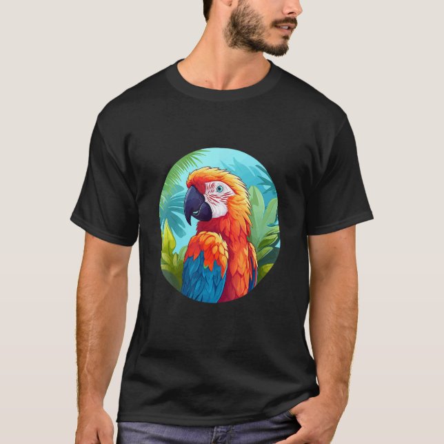 Cute Parrot Bird Parrot Motif Birds Parrot 1 T-Shirt (Vorderseite)