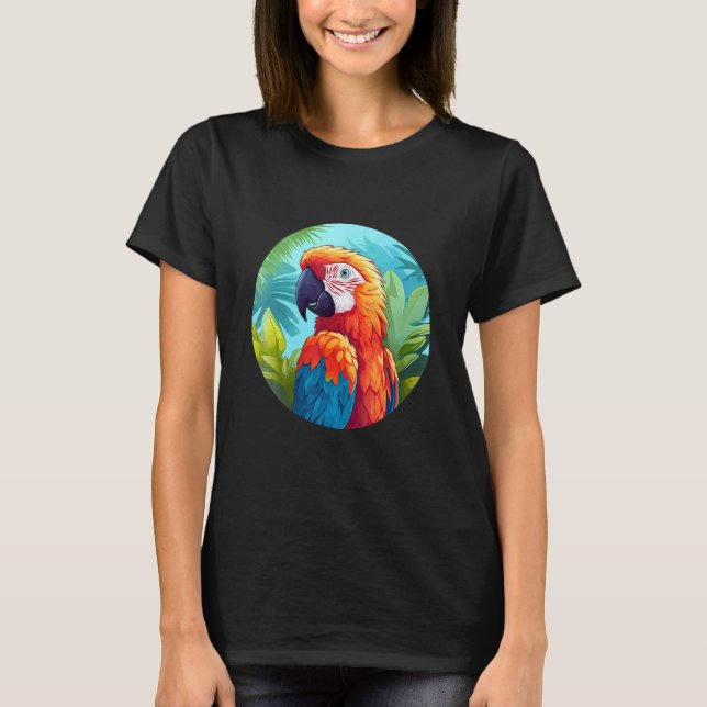 Cute Parrot Bird Parrot Motif Birds Parrot 1 T-Shirt (Vorderseite)