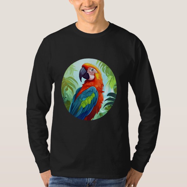 Cute Parrot Bird Parrot Motif Birds Parrot Design T-Shirt (Vorderseite)