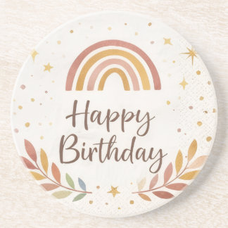 | Cute Party Drink Coaster | Kids Birthday Decor | Getränkeuntersetzer