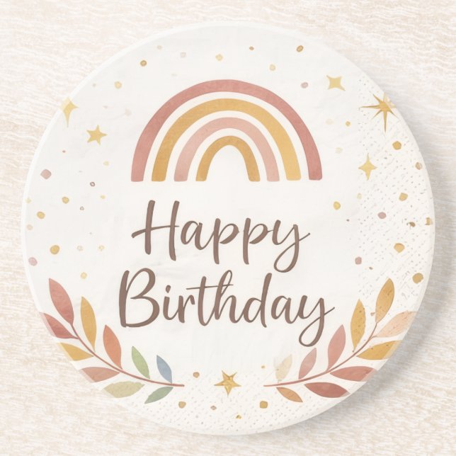 | Cute Party Drink Coaster | Kids Birthday Decor | Getränkeuntersetzer (Vorne)