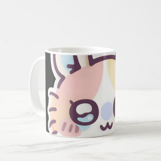 Cute Pastel Aesthetic Coffee Cup. Kaffeetasse (Vorderseite Links)