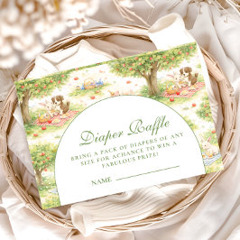 Cute Pastel Barnyard Celebration Diapper Raffle Begleitkarte
