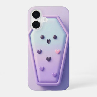 Cute Pastel Coffin Kawaii Halloween Case iPhone 16 Hülle