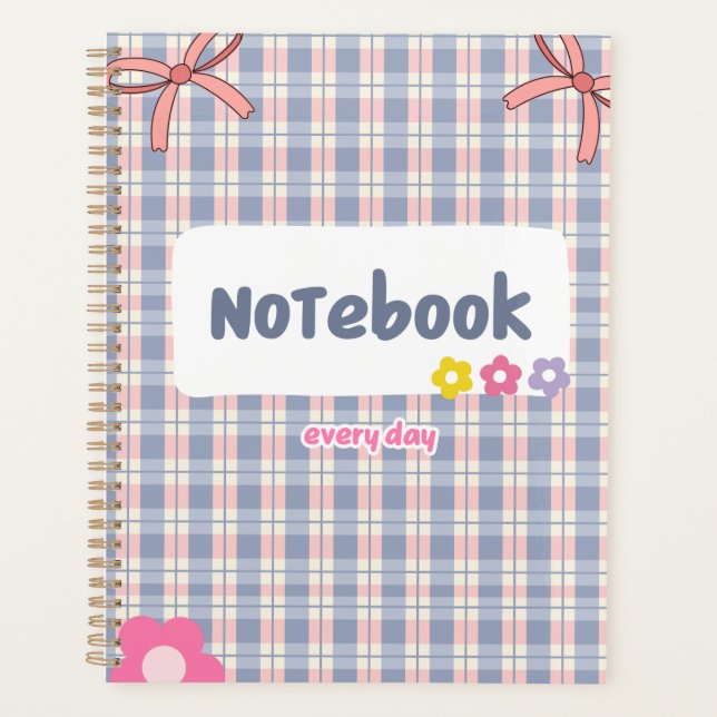 Cute Pastel Diary Notebook | Soft Aesthetic Journa Planer (Vorderseite)