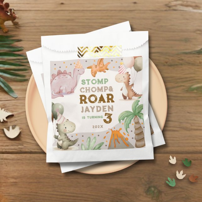 Cute Pastel Dinosaur Birthday Party  Geschenktütchen (Von Creator hochgeladen)