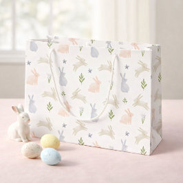 Cute Pastel Easter Bunny Spring Große Geschenktüte