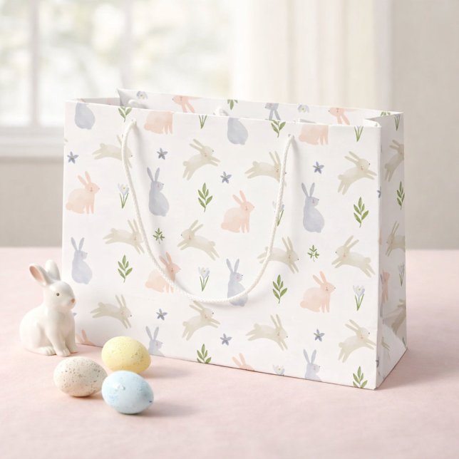 Cute Pastel Easter Bunny Spring Große Geschenktüte (Von Creator hochgeladen)