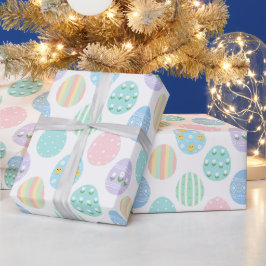 Cute Pastel Easter Eggs Pattern  Geschenkpapier