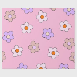 Cute Pastel Flower Wrapping Paper – Pink Floral  Geschenkpapier