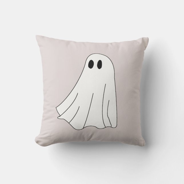 Cute Pastel Ghost Pattern Kissen (Vorderseite)