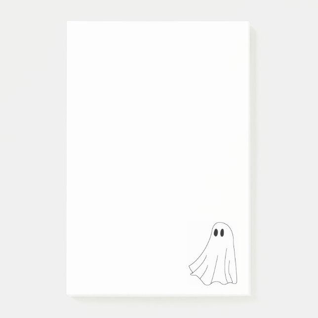 Cute Pastel Ghost Pattern Post-it Klebezettel (Vorderseite)
