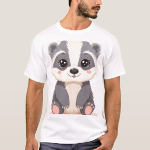 Cute Pastel Kawaii Baby Badger T-Shirt