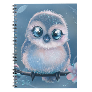 Cute Pastel Owl Art Notebook Notizblock