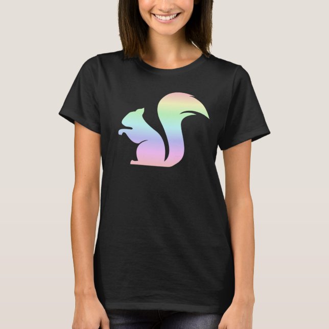 Cute Pastel Rainbow Squirrel T-Shirt (Vorderseite)